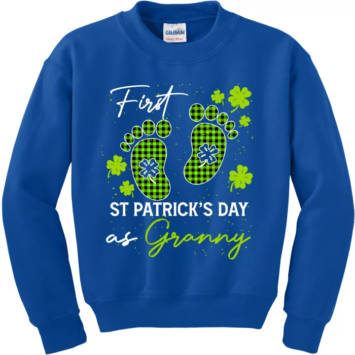 First St Patricks Day As Granny Pregnancy Gift Kids Sweatshirt