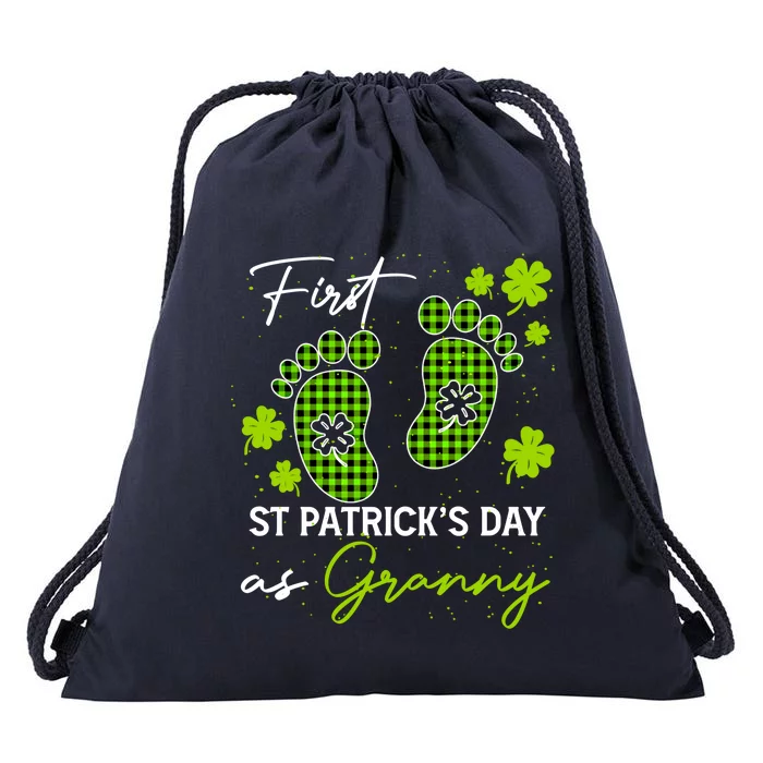 First St Patricks Day As Granny Pregnancy Gift Drawstring Bag