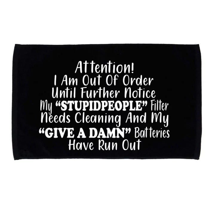 Funny Stupid People Filter Microfiber Hand Towel