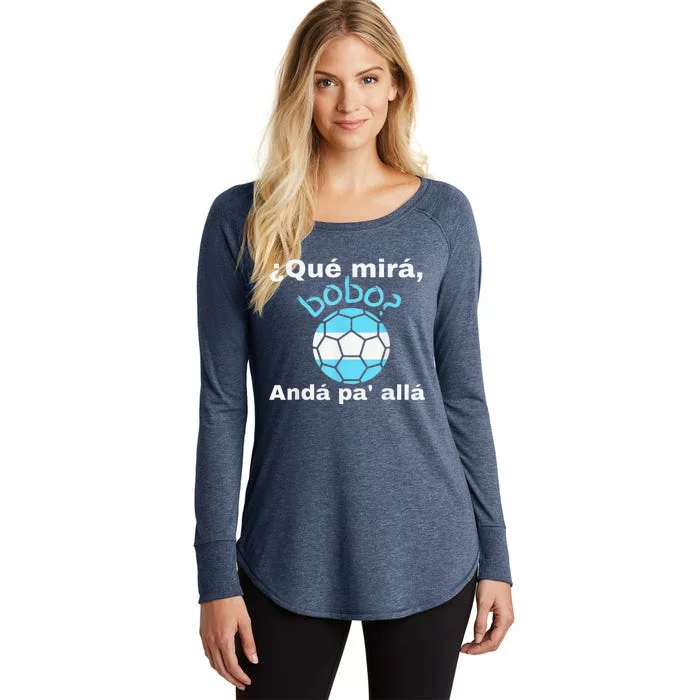 Funny Speech, Qué Mirás Bobo, Andá Pa' Allá Bobo Women's Perfect Tri Tunic Long Sleeve Shirt