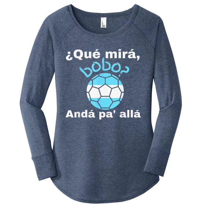 Funny Speech, Qué Mirás Bobo, Andá Pa' Allá Bobo Women's Perfect Tri Tunic Long Sleeve Shirt