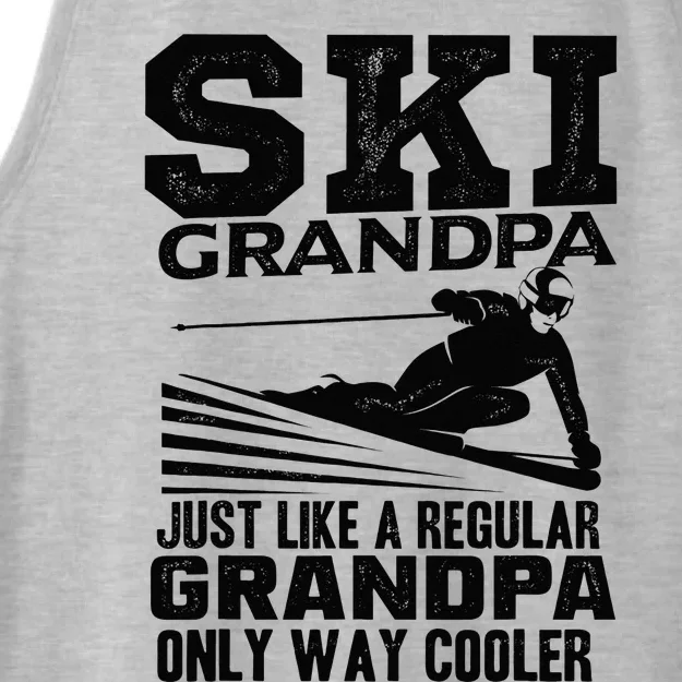 Funny Skiing Quote Ski Grandpa Grandfather Ladies Tri-Blend Wicking Tank