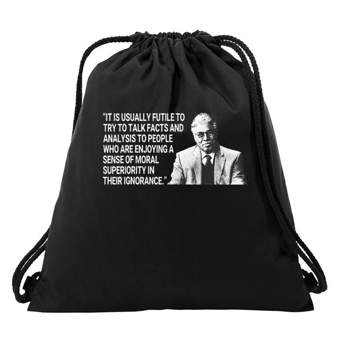 Funny Sowell Quotes Thomas Economist Black History Drawstring Bag