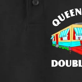 Funny Sarcastic Queen of My Double Wide Trailer Engagement Dry Zone Grid Performance Polo