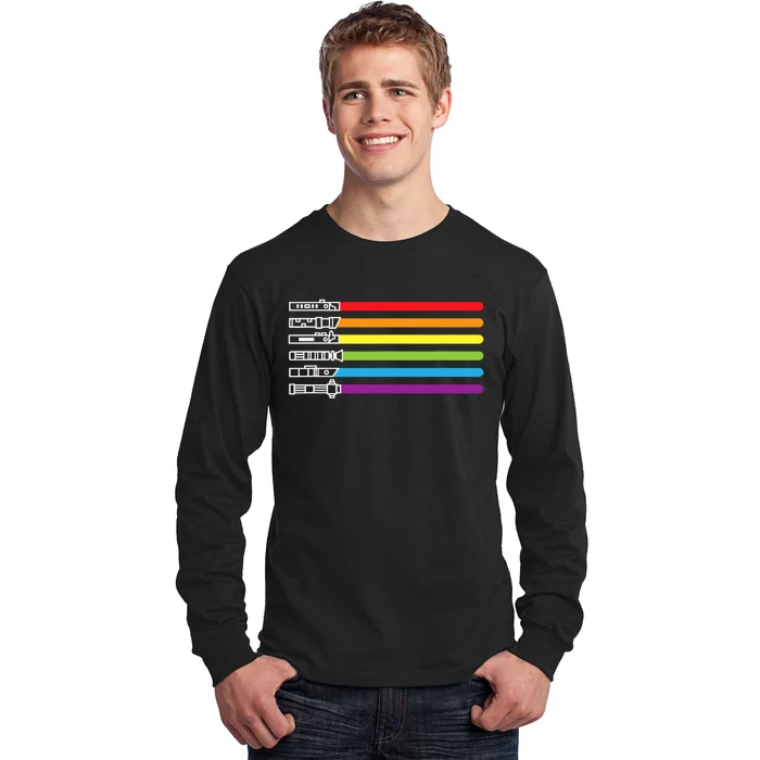 Funny Saber Rainbow Lgbt Pride Mont Long Sleeve Shirt