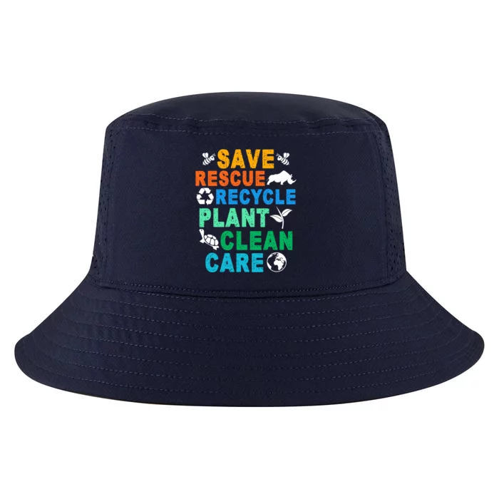 Funny Save Rescue Recycle Plant Clean Care Earth Day Great Gift Cool Comfort Performance Bucket Hat