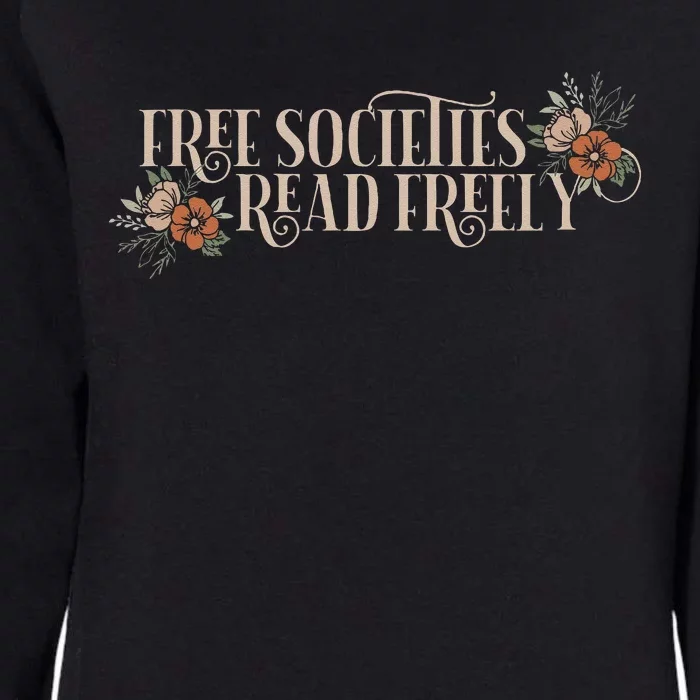 Free Societies Read Freely Read Banned Books Librarians Womens California Wash Sweatshirt