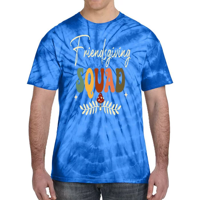 Friendsgiving Squad Retro Groovy Thanksgiving Team Matching Tie-Dye T-Shirt