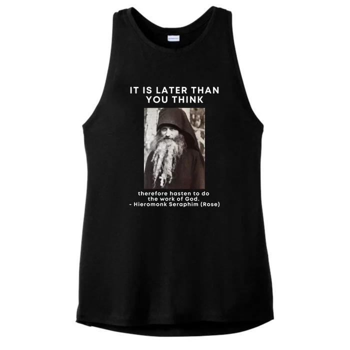 Fr Seraphim Rose Eastern Orthodox Christian Ladies Tri-Blend Wicking Tank