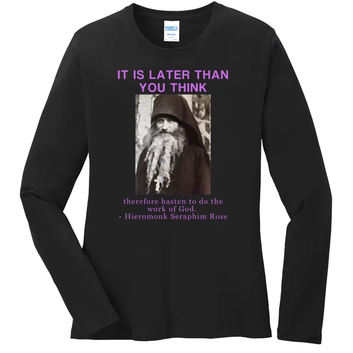 Fr Seraphim Rose Eastern Orthodox Christian Ladies Long Sleeve Shirt