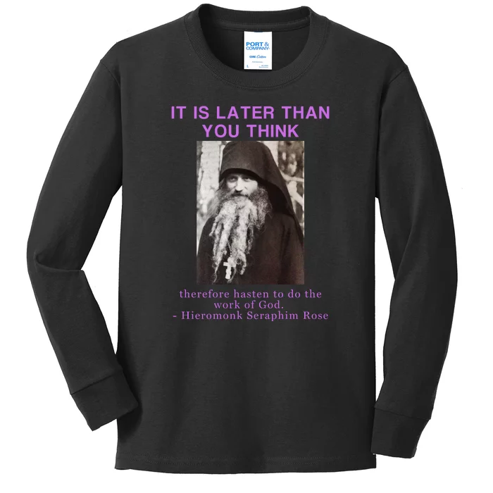 Fr Seraphim Rose Eastern Orthodox Christian Kids Long Sleeve Shirt