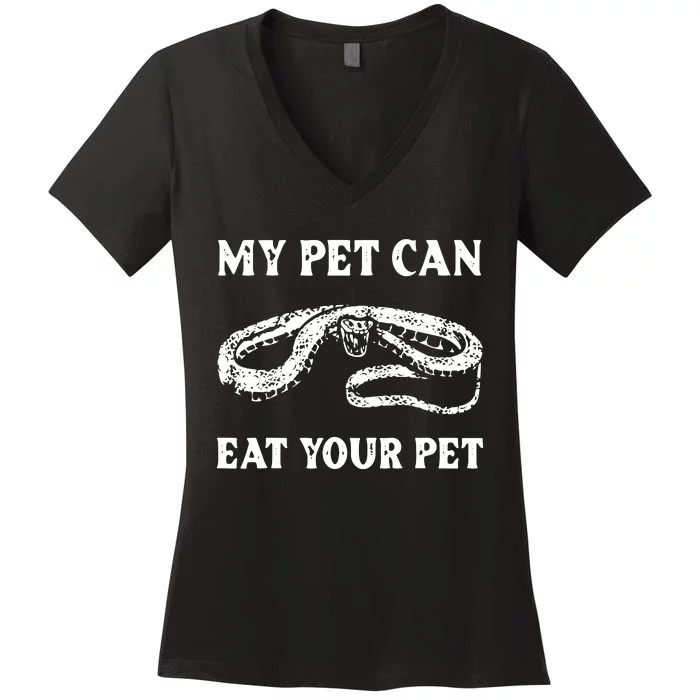 Funny Snake Reptile Lover Men Women Boy Girl Cobra Python Women's V-Neck T-Shirt