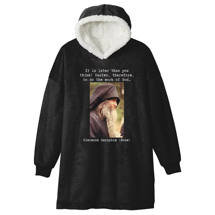 Fr Seraphim Rose Eastern Orthodox Christian Hooded Wearable Blanket