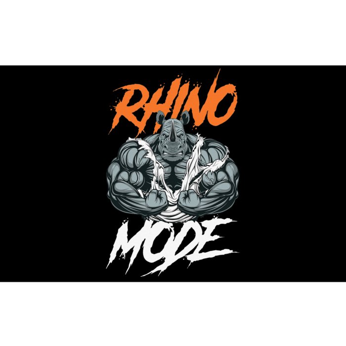 Funny Strong Rhino With Big Biceps Rhino Mode For Gym Lover Bumper Sticker