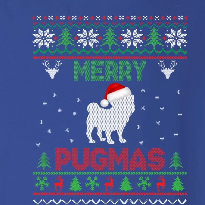 Funny Santa Reindeer Pug Xmas Ugly Christmas Merry Pugmas Gift Toddler Long Sleeve Shirt