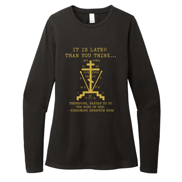 Fr Seraphim Rose Eastern Orthodox Christian Cross Womens CVC Long Sleeve Shirt