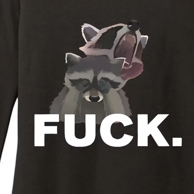 Fuck Sad Raccoon Womens CVC Long Sleeve Shirt