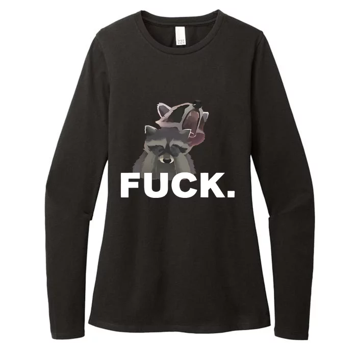 Fuck Sad Raccoon Womens CVC Long Sleeve Shirt