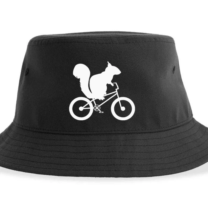 Funny Squirrel Riding Bike Sustainable Bucket Hat