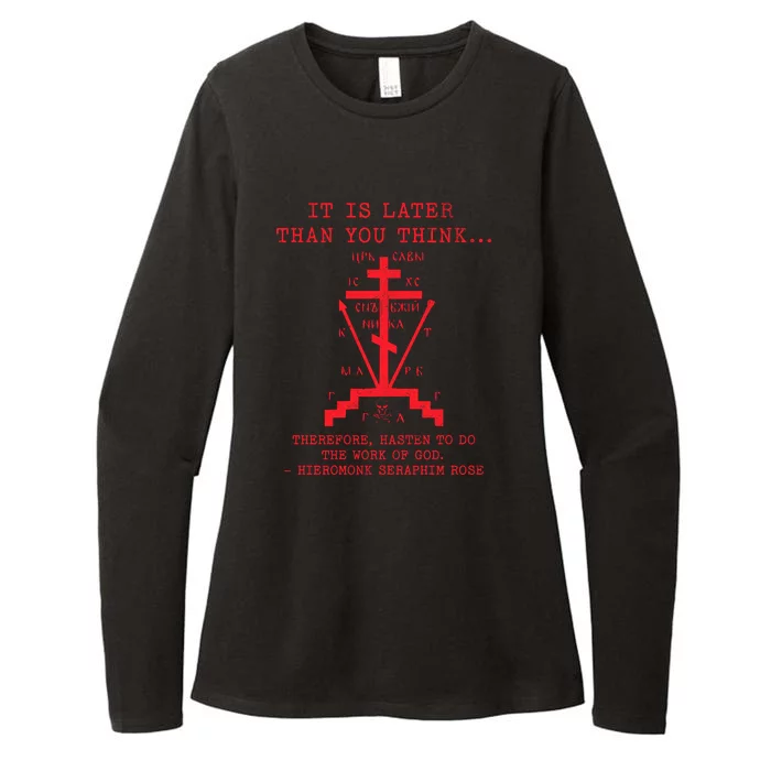 Fr Seraphim Rose Eastern Orthodox Christian Cross Womens CVC Long Sleeve Shirt