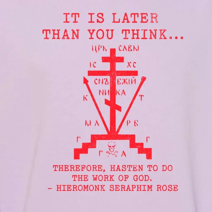 Fr Seraphim Rose Eastern Orthodox Christian Cross Garment-Dyed Sweatshirt