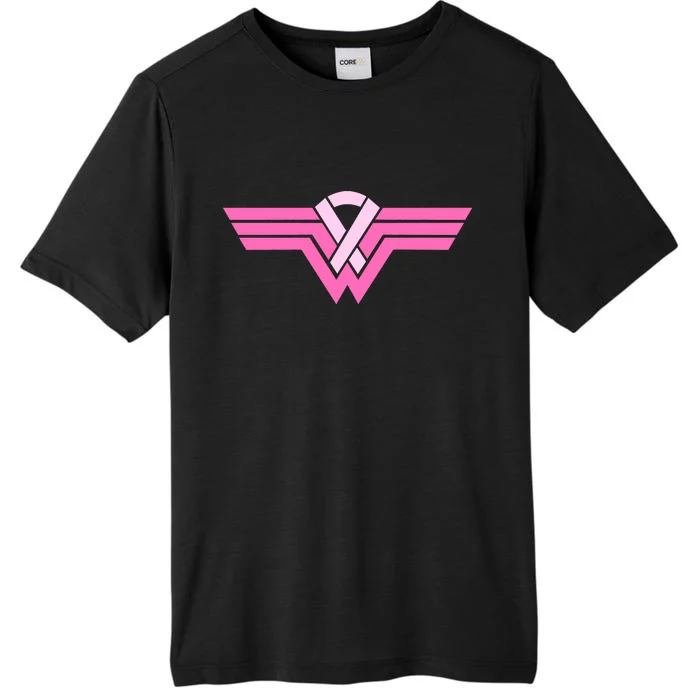 Funny Superhero Ribbon Breast Cancer Awareness ChromaSoft Performance T-Shirt