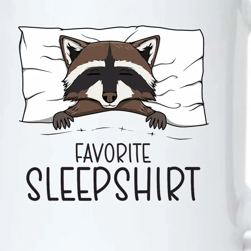 Favorite Sleepshirt Racoon Napping Raccoon Pajama Black Color Changing Mug