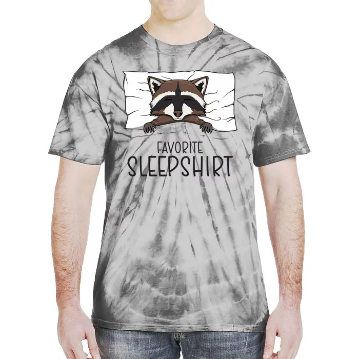 Favorite Sleepshirt Racoon Napping Raccoon Pajama Tie-Dye T-Shirt