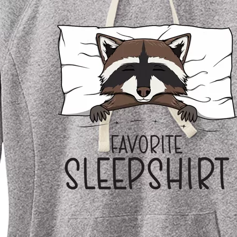 Favorite Sleepshirt Racoon Napping Raccoon Pajama Women's Fleece Hoodie