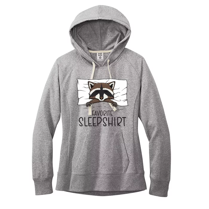 Favorite Sleepshirt Racoon Napping Raccoon Pajama Women's Fleece Hoodie