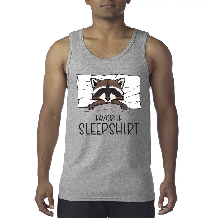 Favorite Sleepshirt Racoon Napping Raccoon Pajama Tank Top