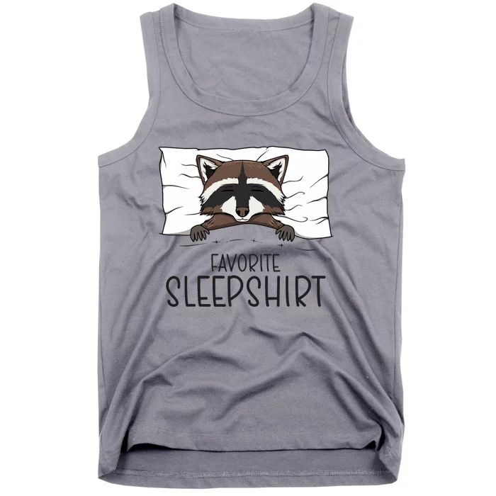 Favorite Sleepshirt Racoon Napping Raccoon Pajama Tank Top