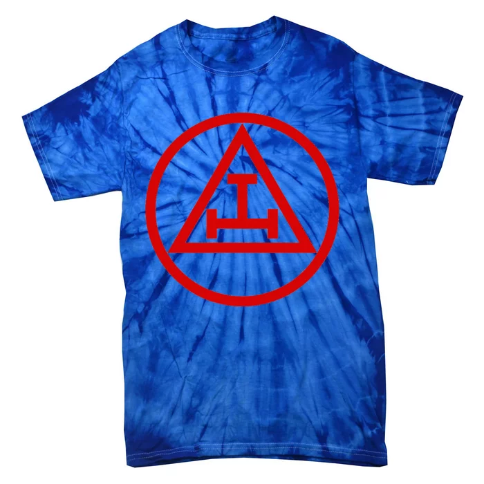 Freemason Symbol Royal Arch Triple Tau Masonic Esoteric Tie-Dye T-Shirt