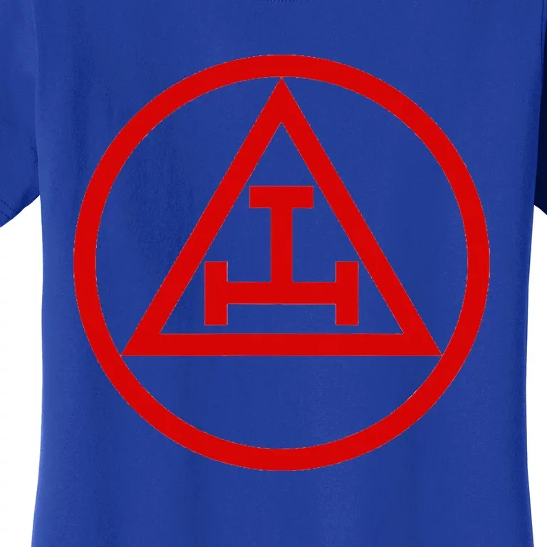 Freemason Symbol Royal Arch Triple Tau Masonic Esoteric Women's T-Shirt