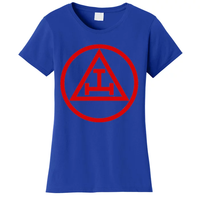 Freemason Symbol Royal Arch Triple Tau Masonic Esoteric Women's T-Shirt