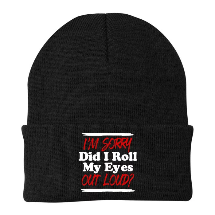 Funny Sarcastic, Roll My Eyes Tee, Funny Saying Knit Cap Winter Beanie