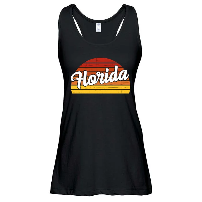 Florida Sunset Retro Vintage Ladies Essential Flowy Tank