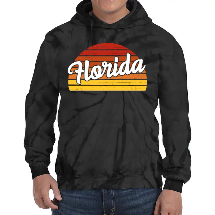 Florida Sunset Retro Vintage Tie Dye Hoodie