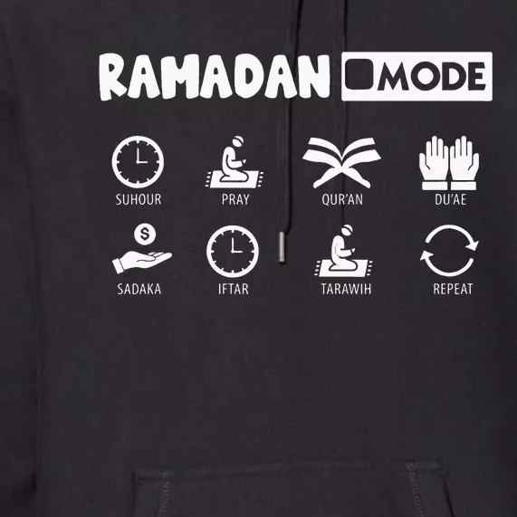 Fasting Salat Ramadan Mode Mubarak Kareem Premium Hoodie