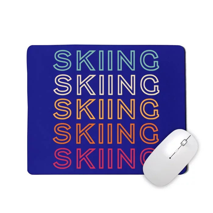 Funny Skiing Retro Ski Vintage Skiing Funny Gift Mousepad