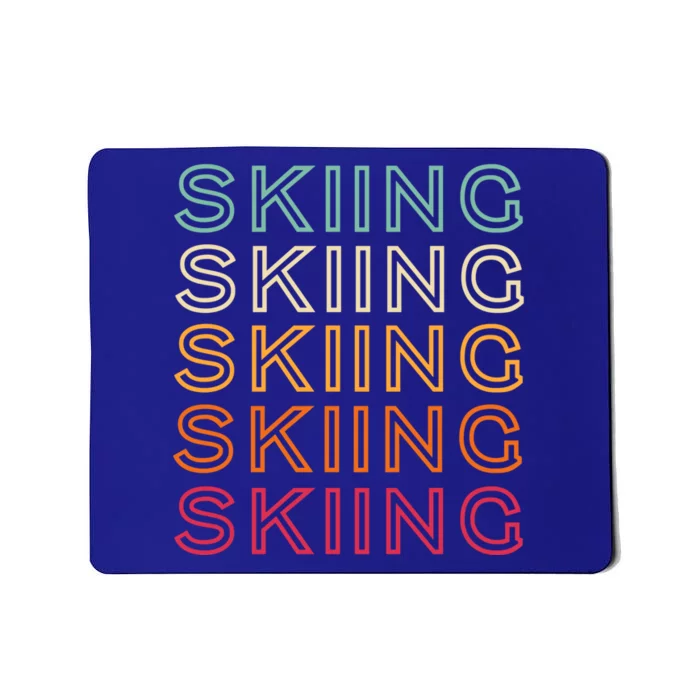 Funny Skiing Retro Ski Vintage Skiing Funny Gift Mousepad