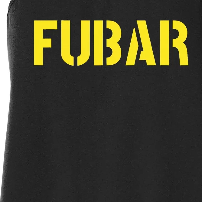 FUBAR SNAFU RTFM JFGI  For Funny Acronyms Women's Racerback Tank