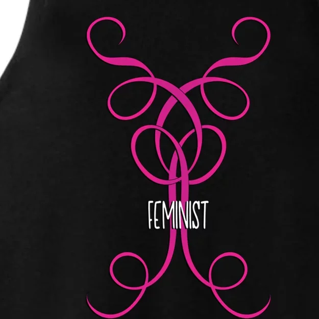 Feminist Strong Rights Flourish Graphic Shape Body Gift Ladies Tri-Blend Wicking Tank