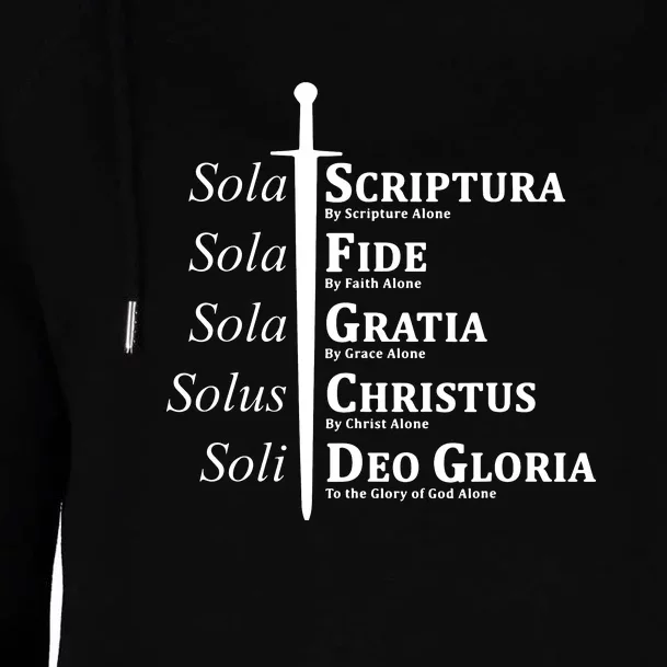 Five Solas Reformed Christian Womens Funnel Neck Pullover Hood