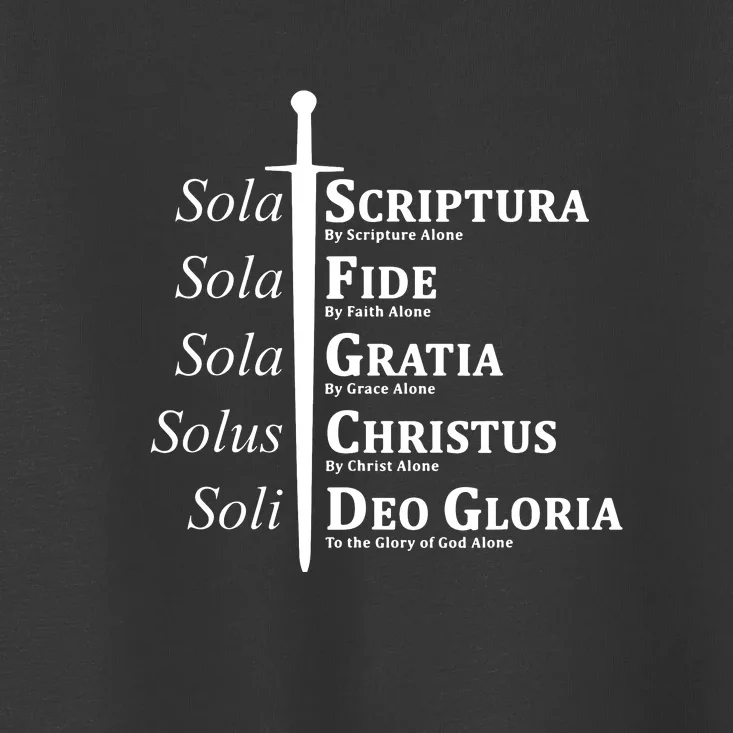 Five Solas Reformed Christian Toddler T-Shirt