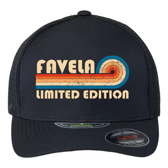 Favela Surname Retro Vintage 80s 90s Birthday Reunion Flexfit Unipanel Trucker Cap