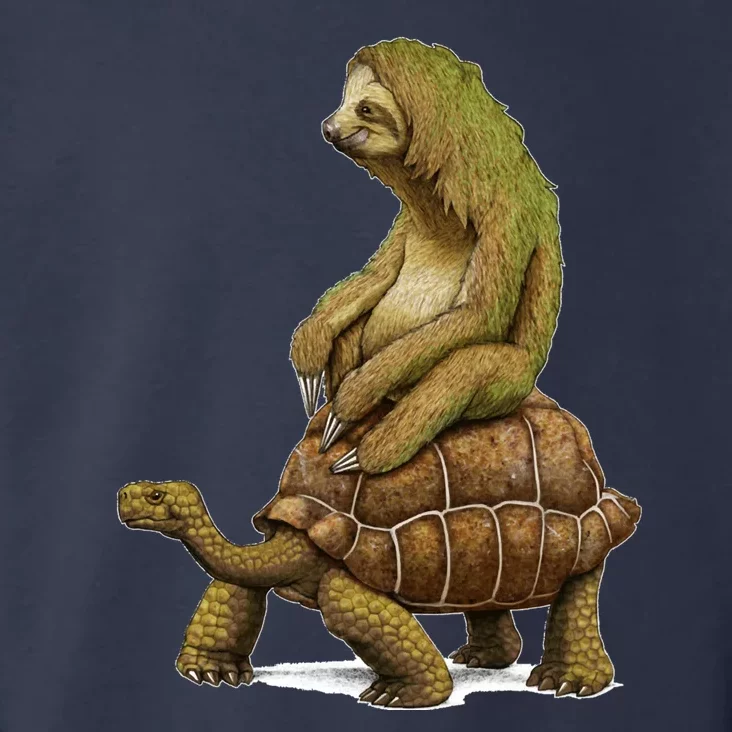 Funny Sloth Riding Turtle Speed Is Relative Toddler Hoodie