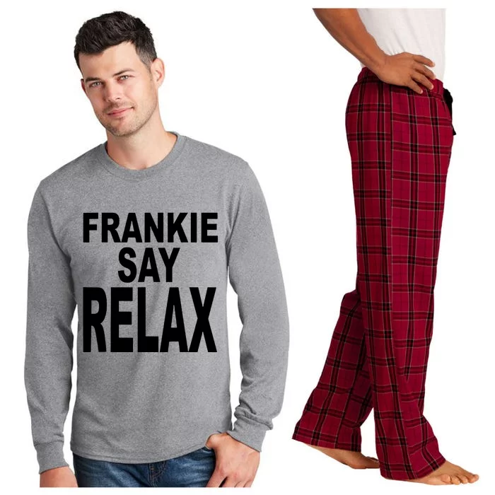 Frankie Say Relax Shirt Funny Retro Vintage Long Sleeve Pajama Set