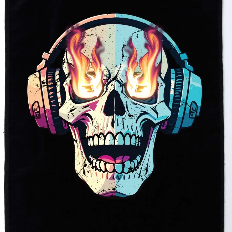 Flaming Skull Rock Music Platinum Collection Golf Towel