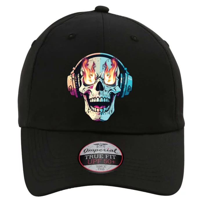 Flaming Skull Rock Music The Original Performance Cap